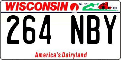 WI license plate 264NBY