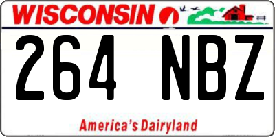 WI license plate 264NBZ