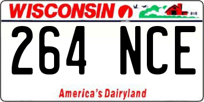 WI license plate 264NCE