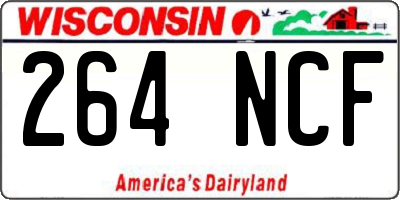 WI license plate 264NCF