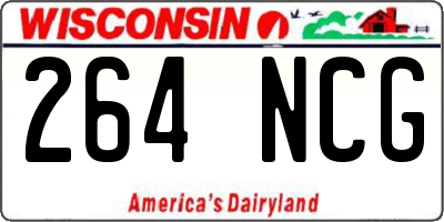 WI license plate 264NCG