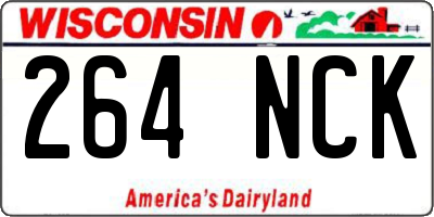 WI license plate 264NCK