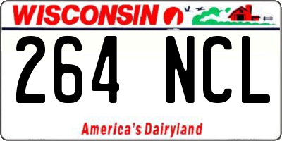 WI license plate 264NCL