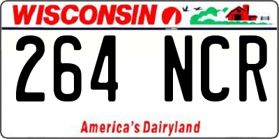 WI license plate 264NCR