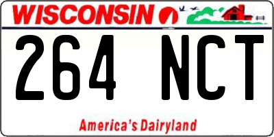 WI license plate 264NCT