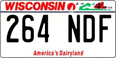 WI license plate 264NDF