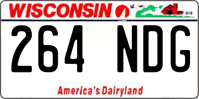 WI license plate 264NDG
