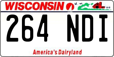 WI license plate 264NDI
