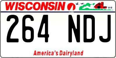 WI license plate 264NDJ