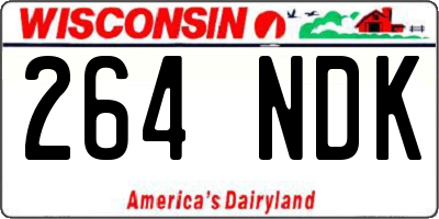 WI license plate 264NDK