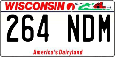 WI license plate 264NDM