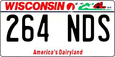 WI license plate 264NDS