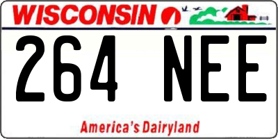 WI license plate 264NEE