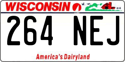 WI license plate 264NEJ