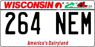 WI license plate 264NEM