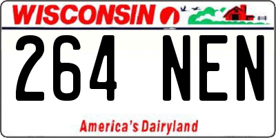 WI license plate 264NEN