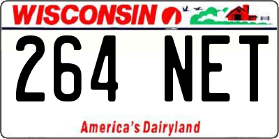 WI license plate 264NET