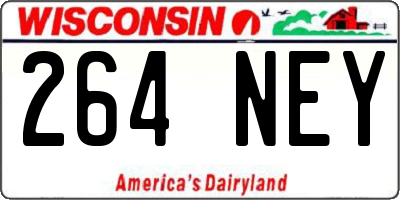 WI license plate 264NEY