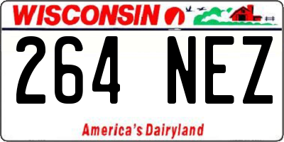 WI license plate 264NEZ