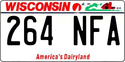 WI license plate 264NFA