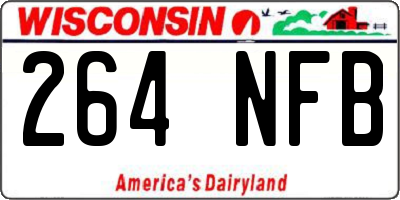 WI license plate 264NFB