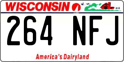 WI license plate 264NFJ