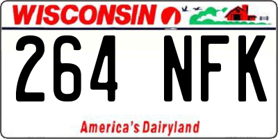 WI license plate 264NFK