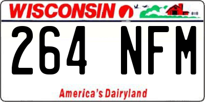 WI license plate 264NFM