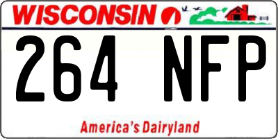 WI license plate 264NFP