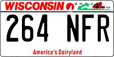 WI license plate 264NFR