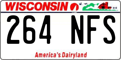 WI license plate 264NFS