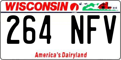 WI license plate 264NFV