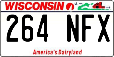 WI license plate 264NFX