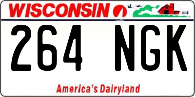 WI license plate 264NGK
