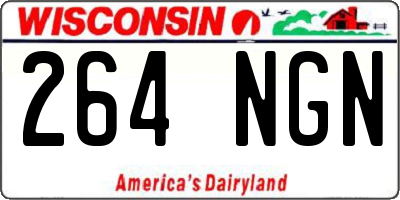 WI license plate 264NGN