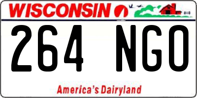WI license plate 264NGO