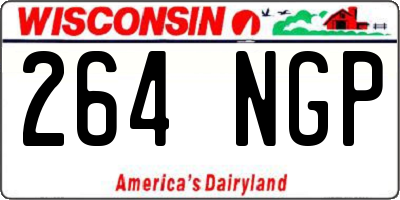 WI license plate 264NGP