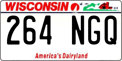 WI license plate 264NGQ