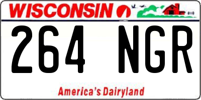 WI license plate 264NGR