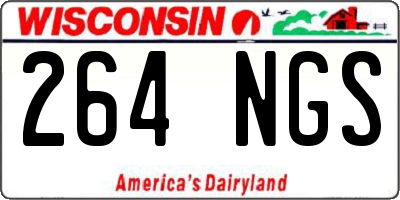 WI license plate 264NGS