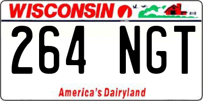 WI license plate 264NGT