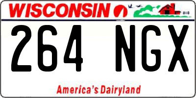 WI license plate 264NGX