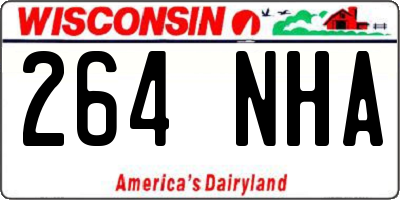 WI license plate 264NHA