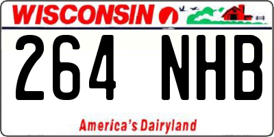 WI license plate 264NHB