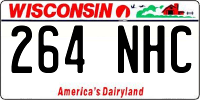 WI license plate 264NHC