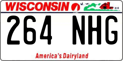 WI license plate 264NHG