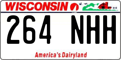 WI license plate 264NHH