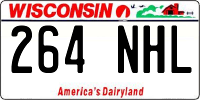 WI license plate 264NHL