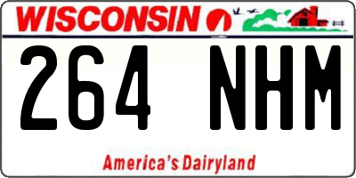 WI license plate 264NHM