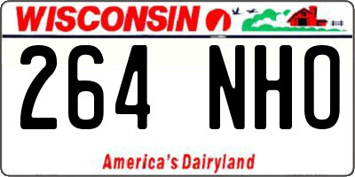 WI license plate 264NHO